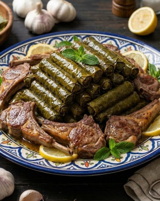 وجبة يبرق ورق عنب